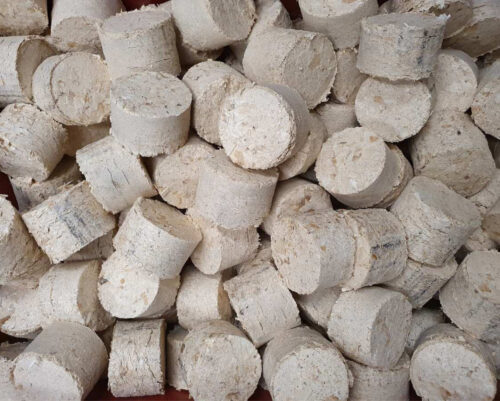 Sawdust briquettes