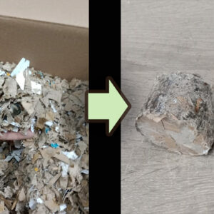 Briquettes from cardboard