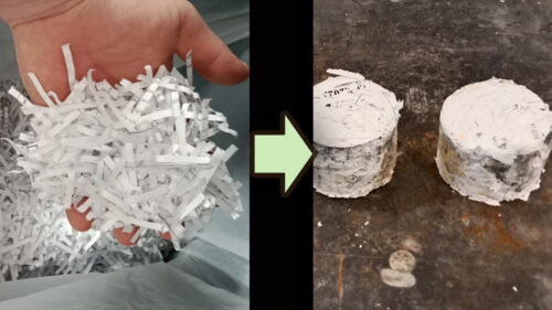 Briquettes from paper